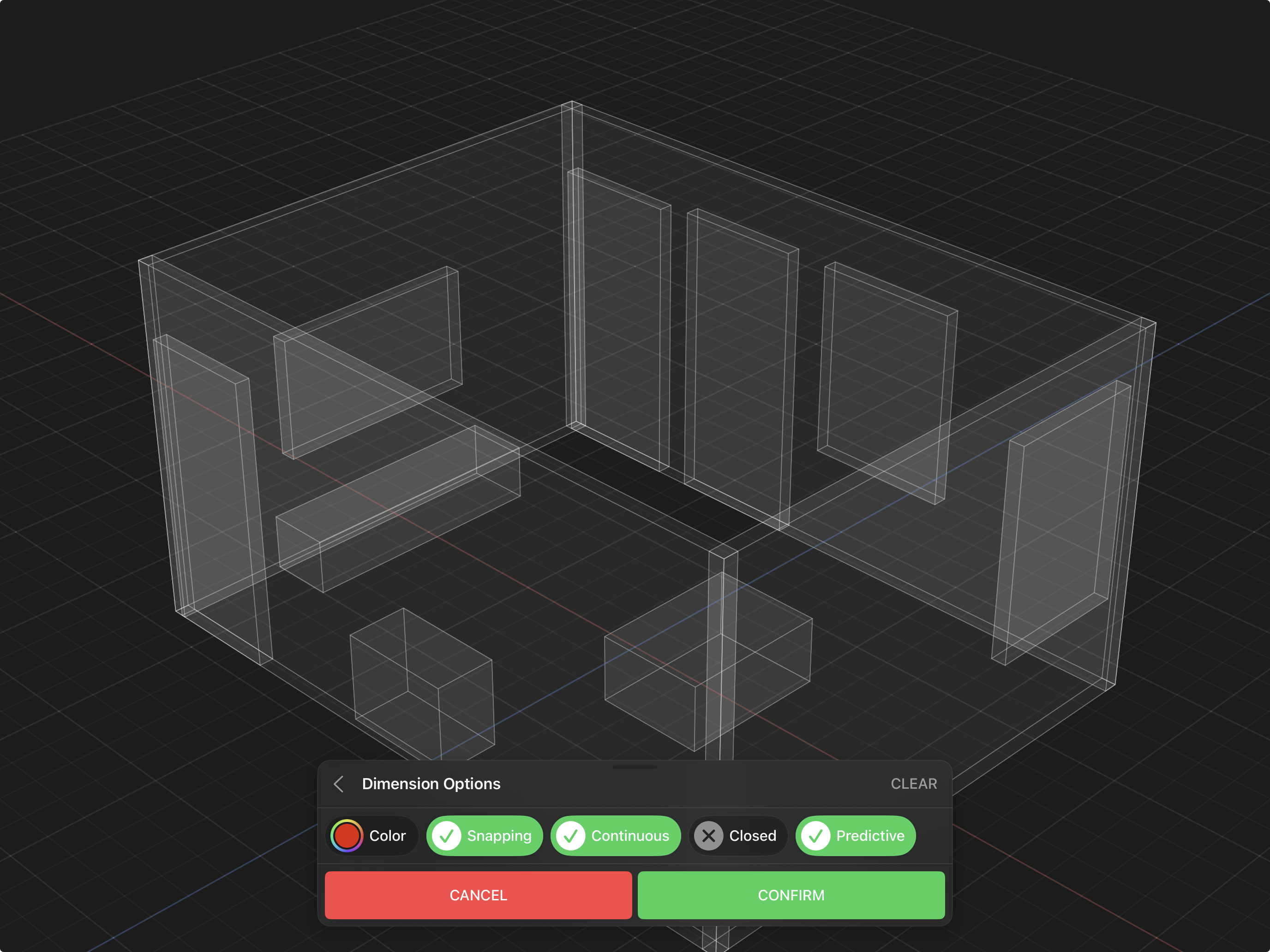 Valence 3D Modeler Dimension Options Sheet