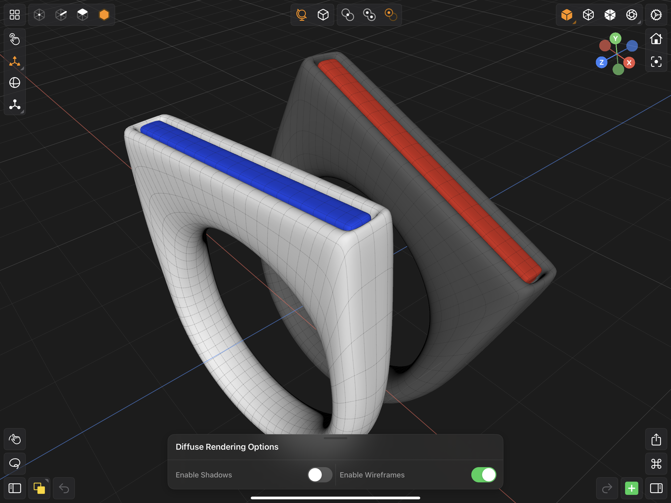 Valence 3D Modeler Diffuse Rendering Mode