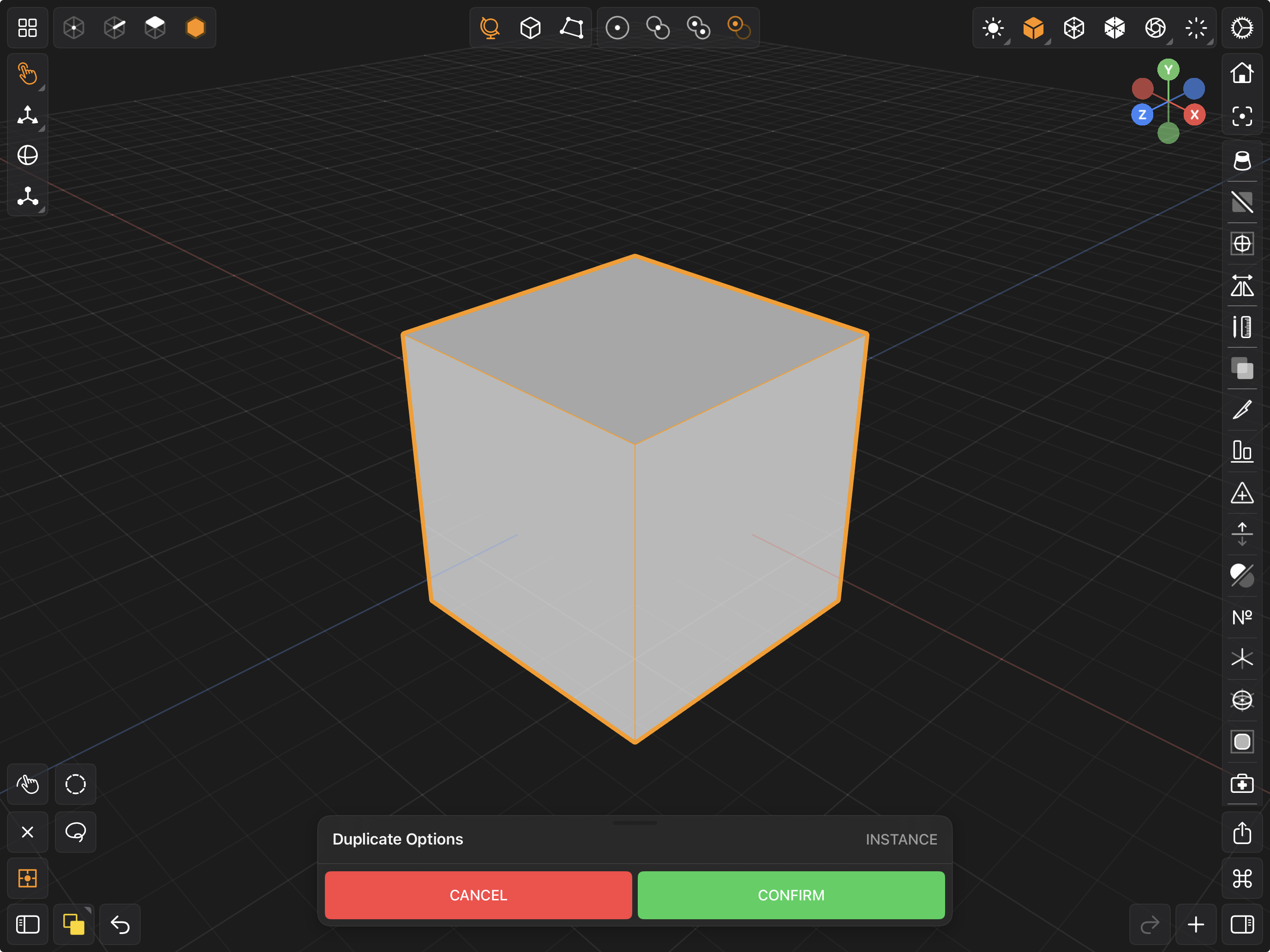 Valence 3D Modeler Duplicate Options Sheet