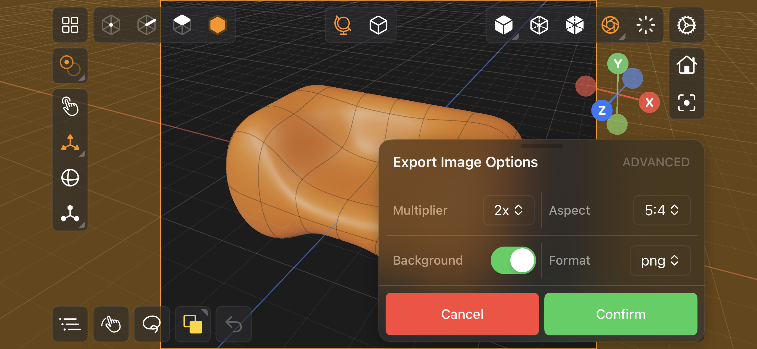 Valence 3D Modeler Export Image Options