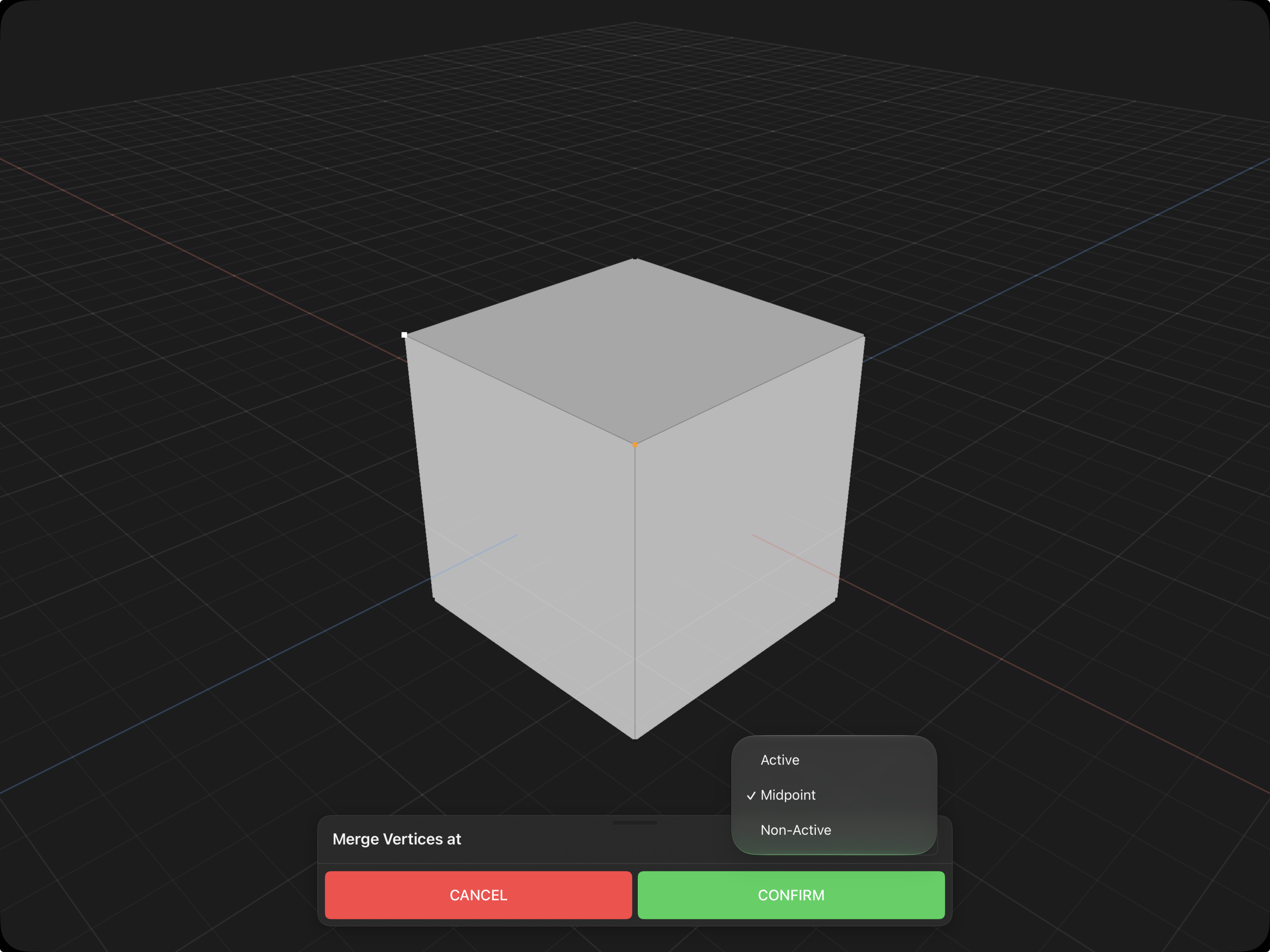 Valence 3D Modeler Merge Vertices at Sheet