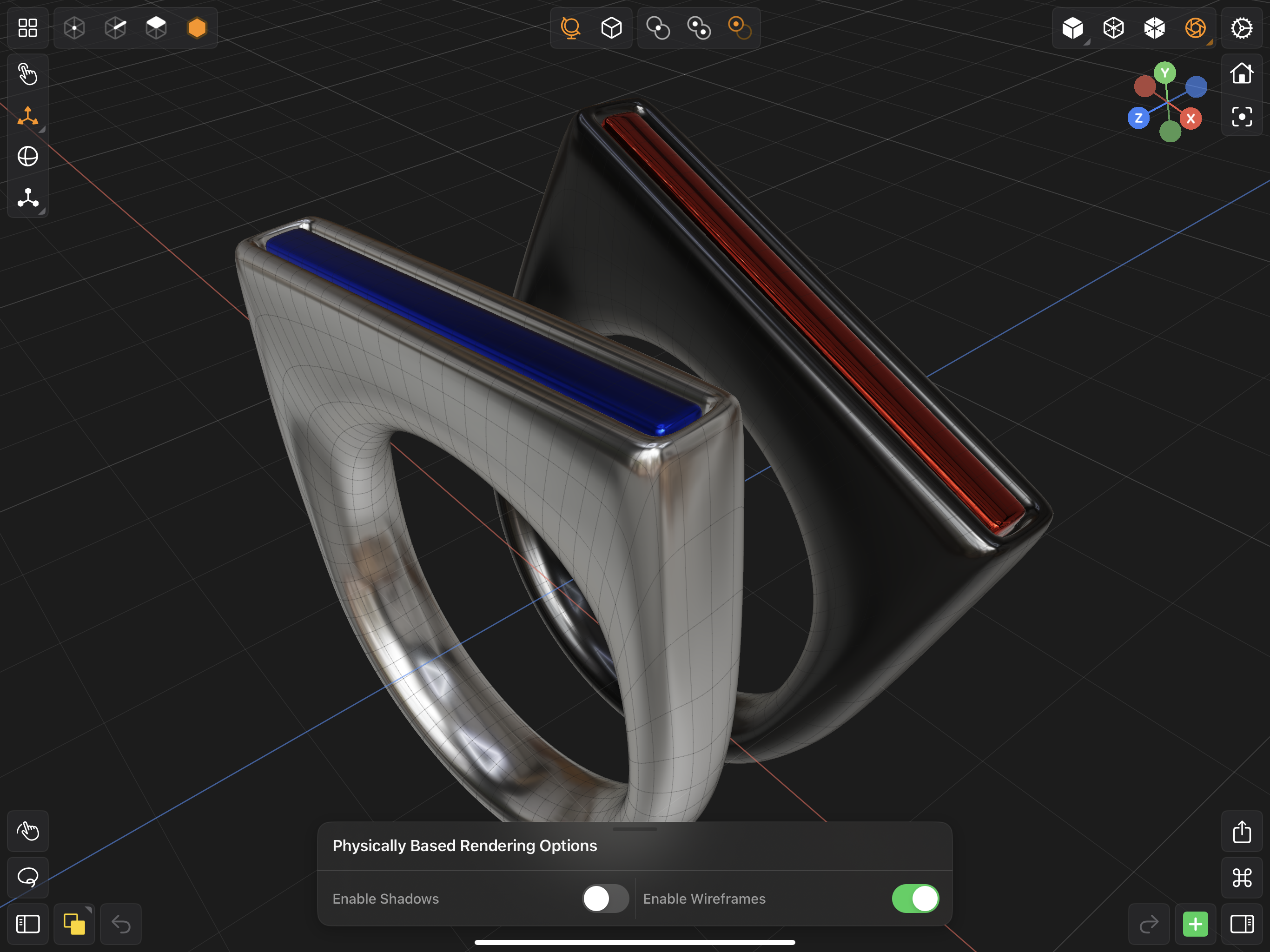 Valence 3D Modeler Physically Based Rendering Options