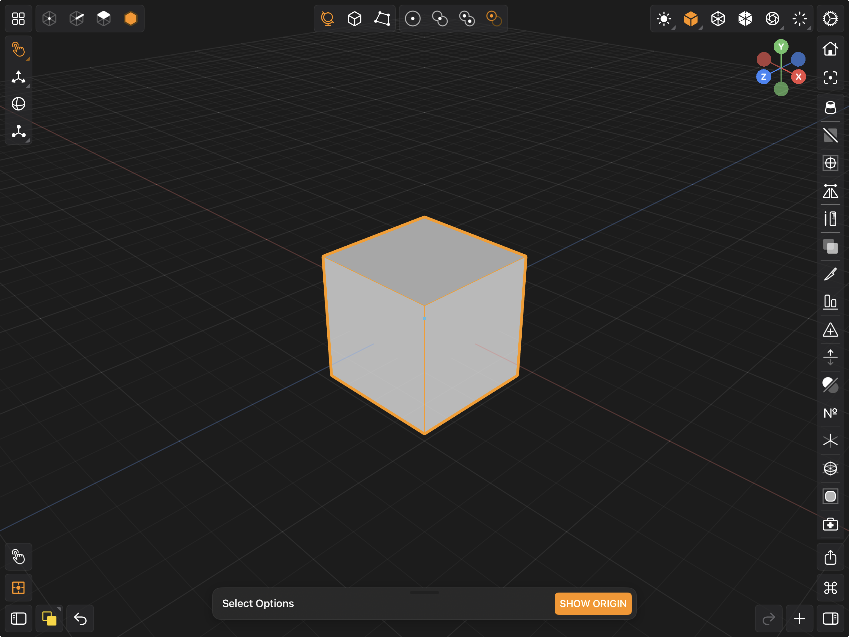 Valence 3D Modeler Select Tool Show Origin Option