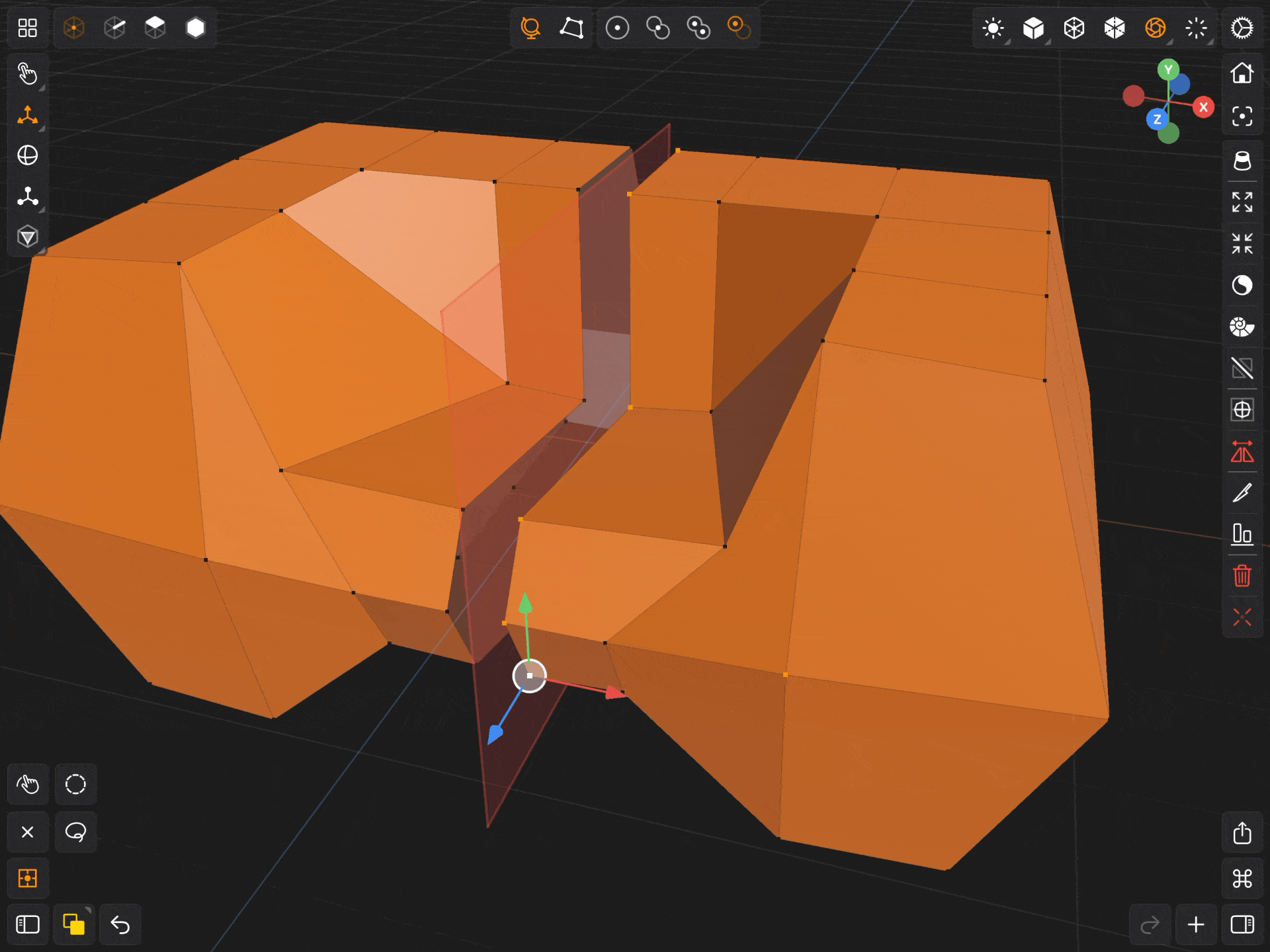 Valence 3D Modeler Snapping to the Mirroring Plane