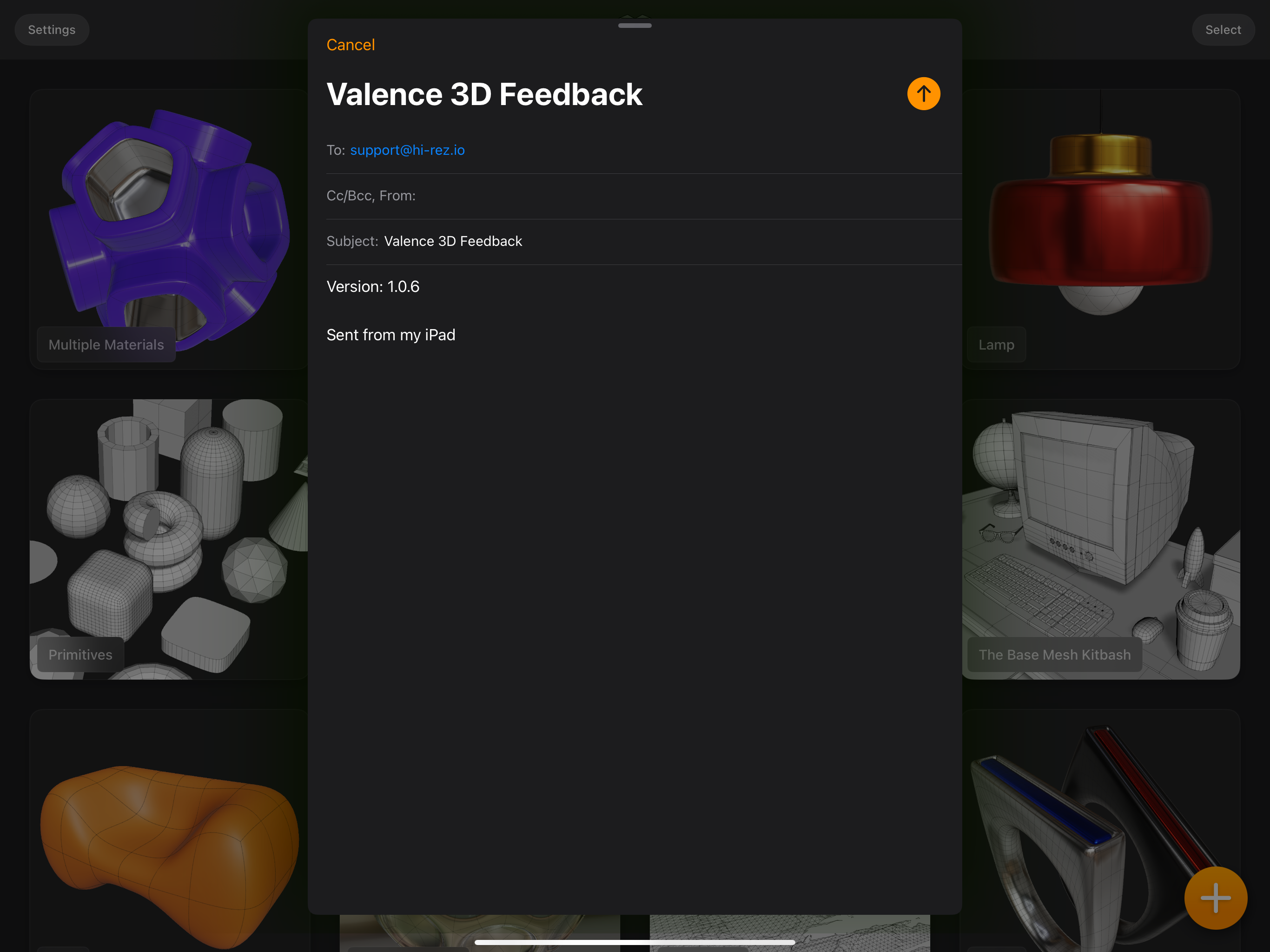 Valence 3D App Submit Feedback